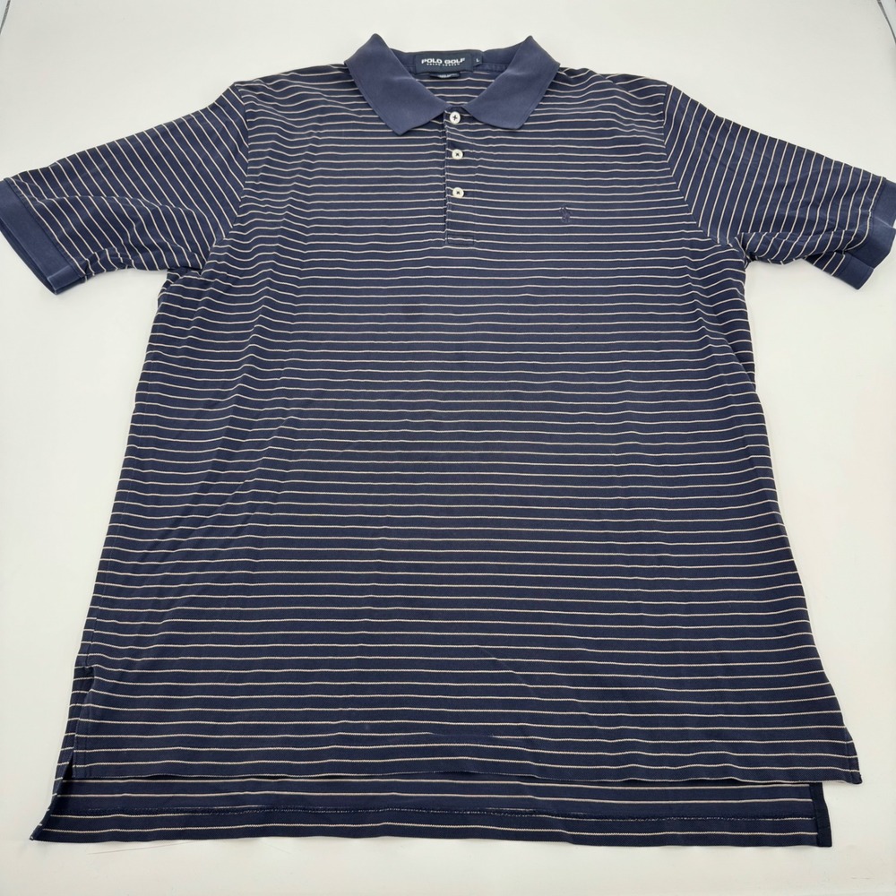 Polo Golf Ralph Lauren Striped Pima Cotton Golf Polo Shirt Mens L Ameija Island